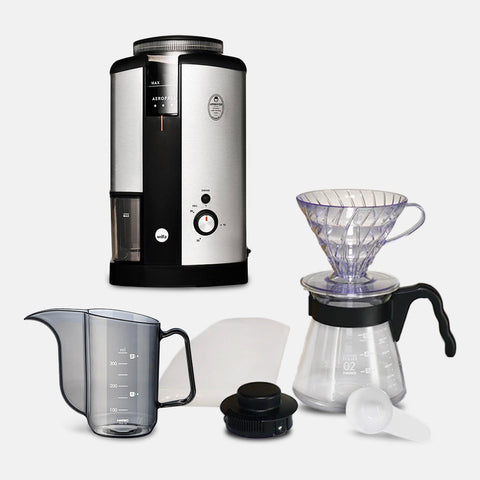 Hario V60 pour-over coffee dripper and server set