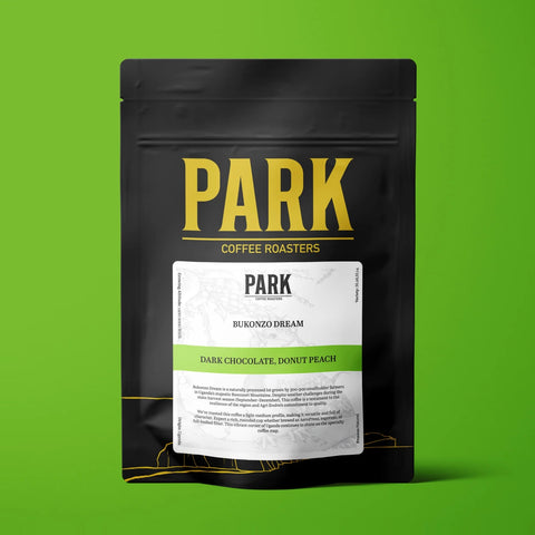 Bukonzo Dream Uganda single origin coffee in a 250g Park Coffee Roasters bag