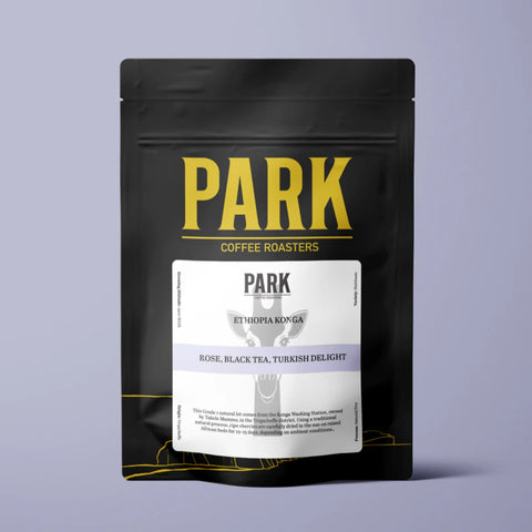 Ethiopia Konga Yirgacheffe coffee in a 250g Park Coffee Roasters bag